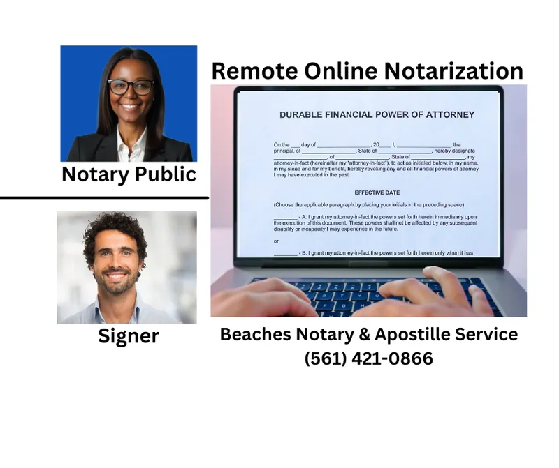Online video notary session